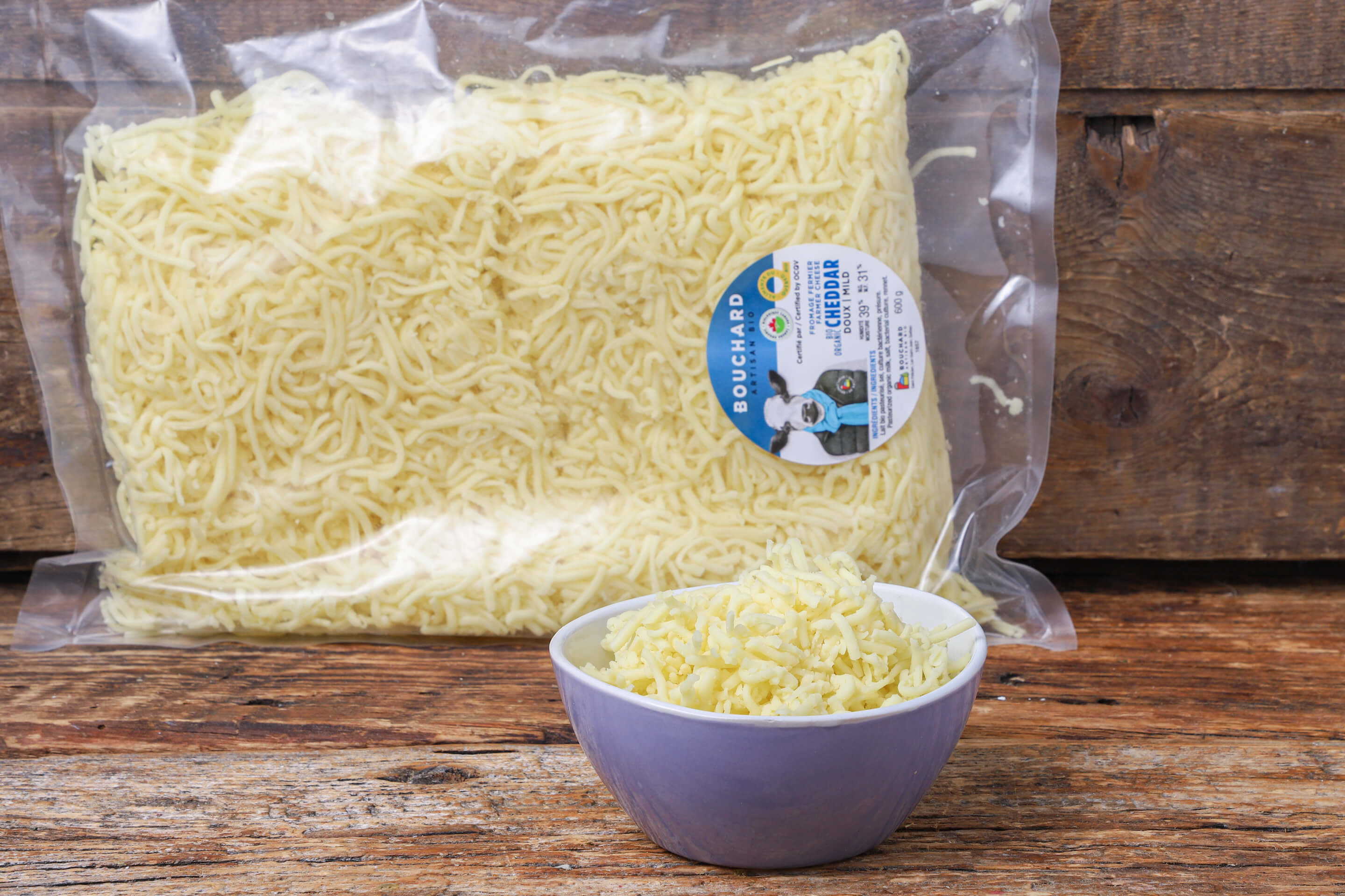 Organic Grated Cheddar Lufa Farms Marketplace