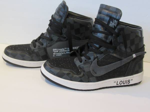 Louis Vuitton Air Jordan 1 Off Louis V2 Custom By Ceeze Hi Top EU 41