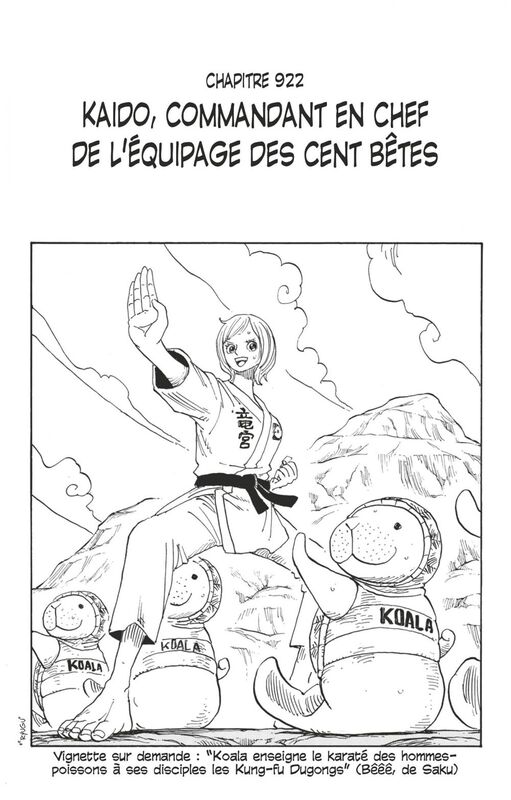 One Piece édition originale - Chapitre 922 Kaido, commandant en chef de l'équipage des cent bêtes