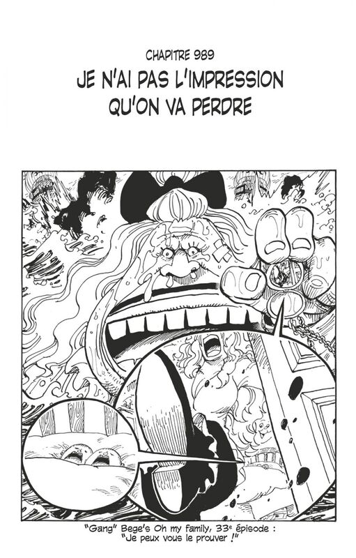 One Piece édition originale - Chapitre 989 Je n'ai pas l'impression qu'on va perdre
