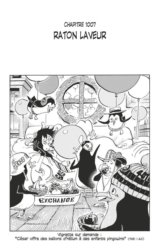 One Piece édition originale - Chapitre 1007 Raton laveur