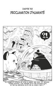 One Piece édition originale - Chapitre 763 Proclamation d'humanité