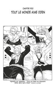 One Piece édition originale - Chapitre 920 Tout le monde aime Oden