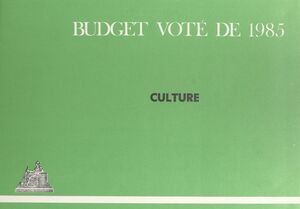 Budget voté de 1985 : Culture