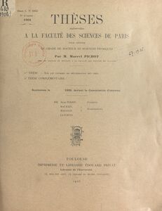 Sur les courbes de déformation des grès Suivi de Propositions données par la Faculté : Application des rayons X à l'étude des alliages