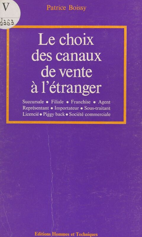 Le choix des canaux de vente à l'étranger