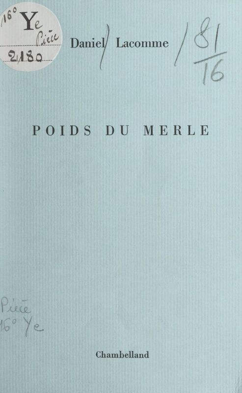 Poids du merle
