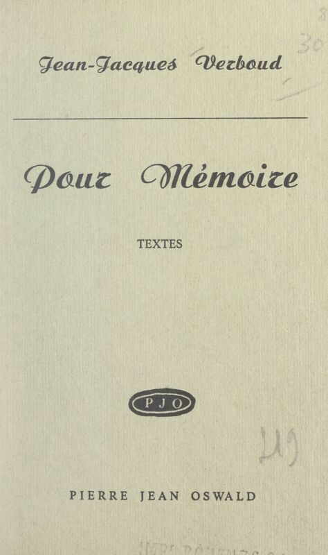 Pour mémoire