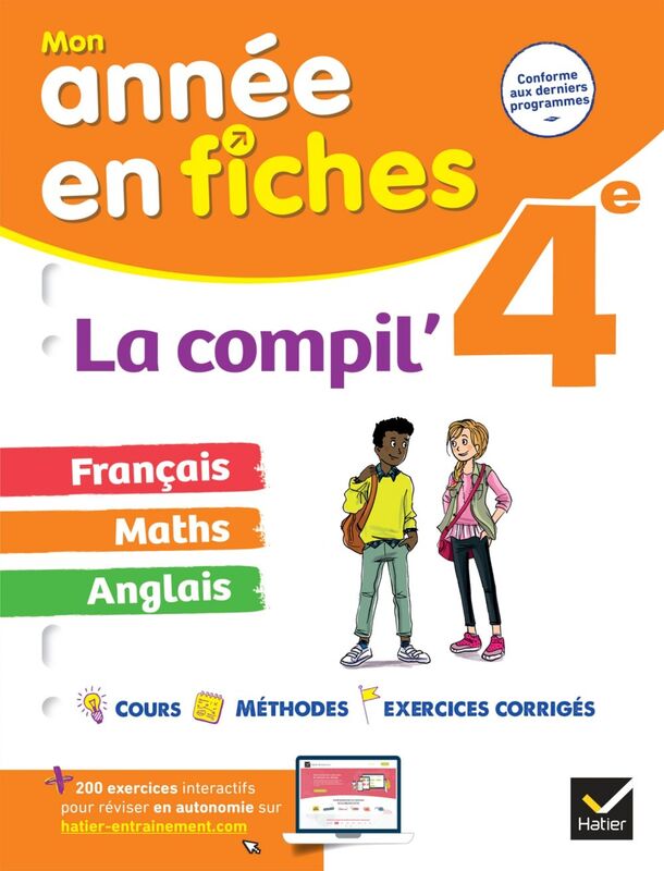 La Compil' 4e  : français, maths et anglais fiches de révision & exercices dans toutes les matières