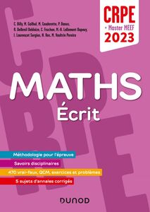 Concours Professeur des écoles - Mathématiques - Ecrit / admissibilité - CRPE 2023 Ecrit / admissibilité
