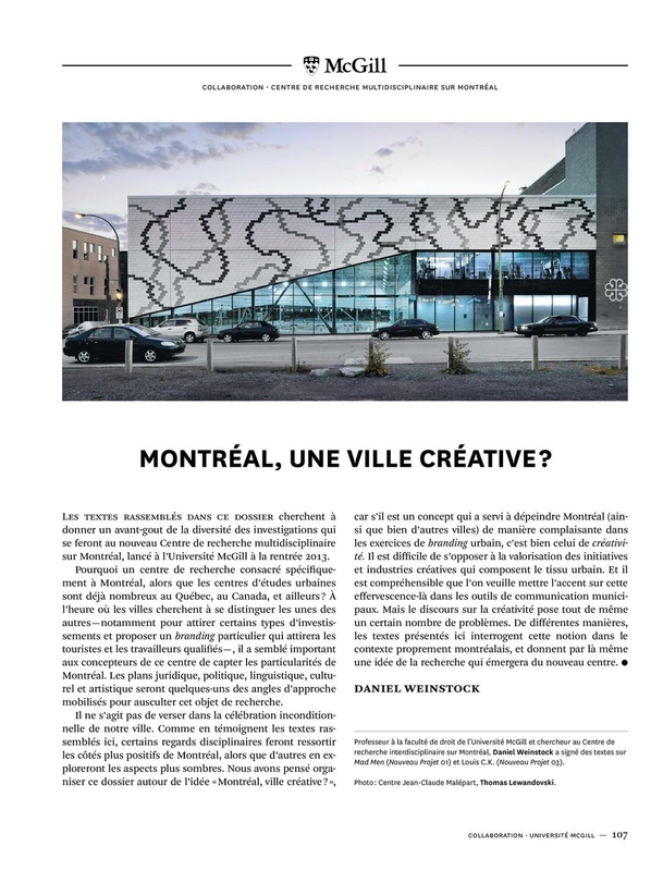 Montréal, une ville créative?