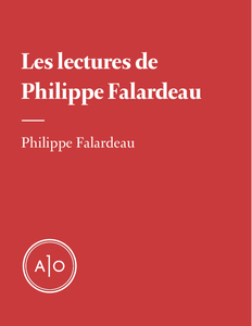 Les lectures de Philippe Falardeau