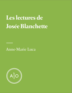 Les lectures de Josée Blanchette