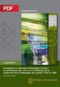 Écologisme et nouveaux mouvement sociaux (Chapitre PDF) La contribution des Alternativ à l’inflexion de la modernité dans l’Allemagne des années 1970 et 1980
