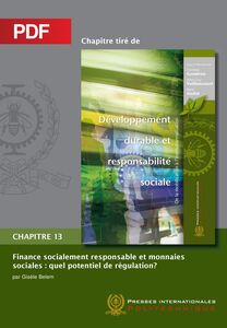 Finance socialement responsable et monnaies sociales (Chapitre PDF) Quel potentiel de régularisation?