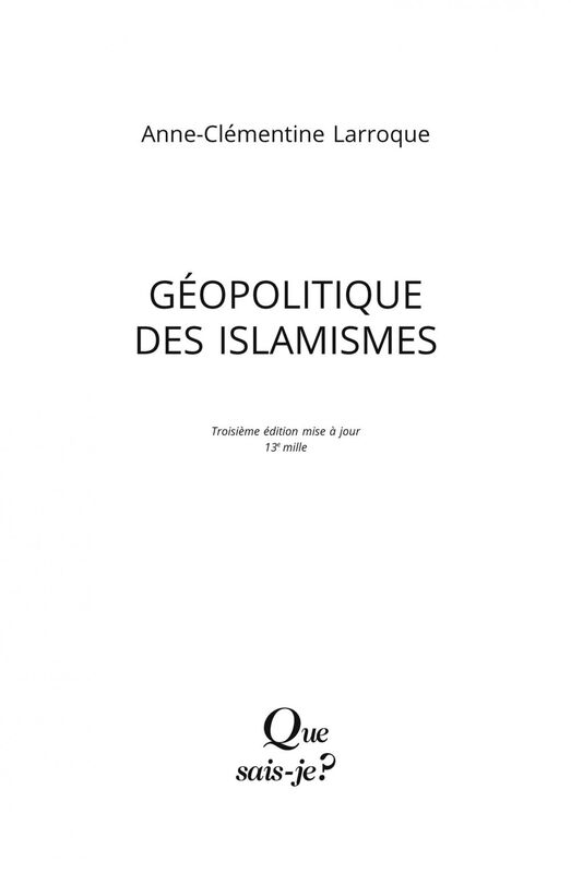 Géopolitique des islamismes