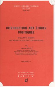 Introduction aux études politiques : évolution récente des régimes politiques contemporains (2)