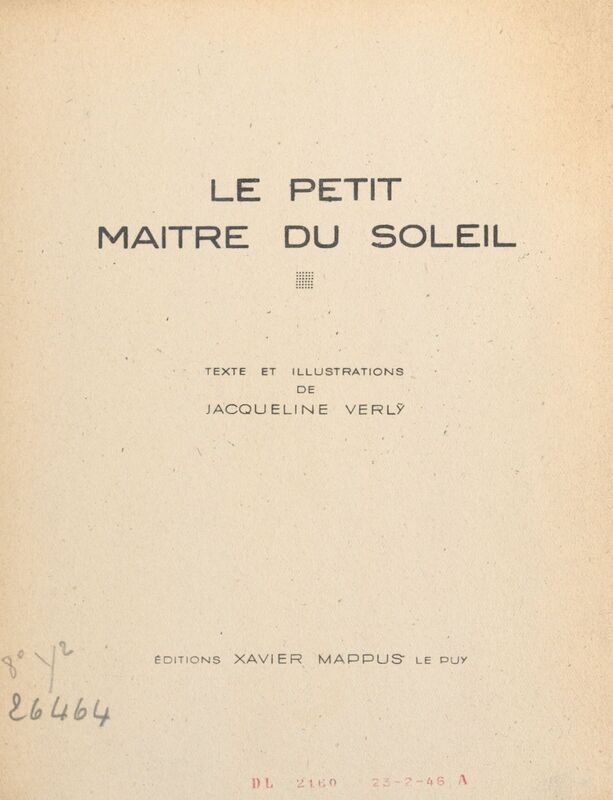 Le petit maître du soleil