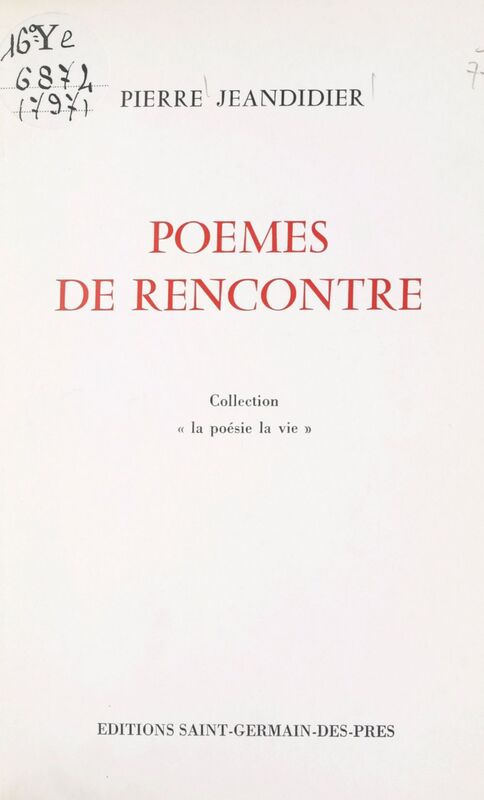 Poèmes de rencontre
