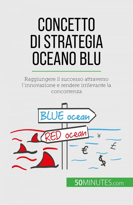 Concetto di Strategia Oceano Blu Raggiungere il successo attraverso l'innovazione e rendere irrilevante la concorrenza