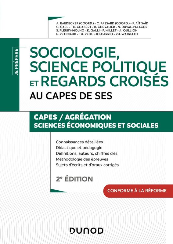 Sociologie, science politique et regards croisés au CAPES de SES  - 2e éd. Capes de Sciences économiques et sociales