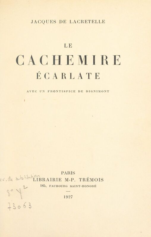 Le cachemire écarlate