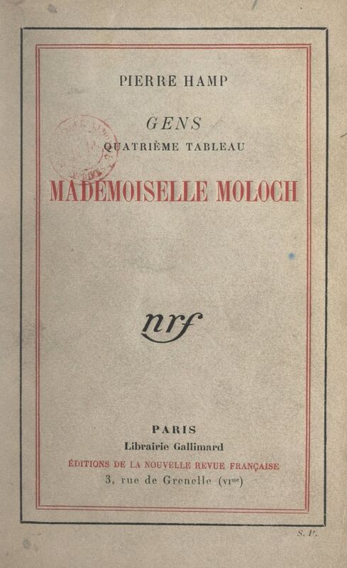 Gens (4). Quatrième tableau : Mademoiselle Moloch