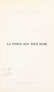La Vénus aux yeux d'or