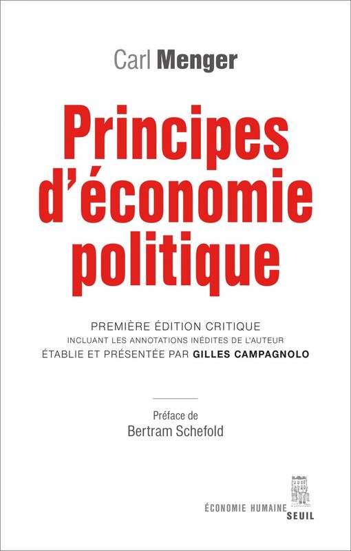 Principes d'économie politique. Première édition critique incluant les annotations inédites de l'aut