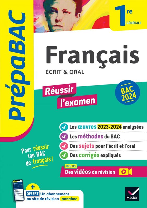 Prépabac Français 1re générale - Bac de français 2024 (écrit & oral) avec les oeuvres au programme 2023-2024