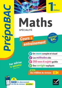 Prépabac Maths 1re générale (spécialité) nouveau programme de Première