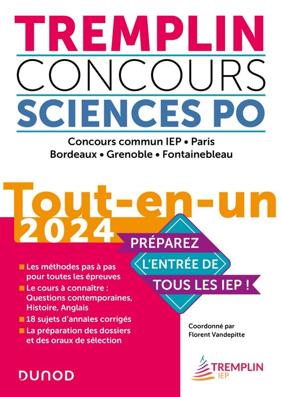 Tremplin Concours Sciences Po Tout-en-un 2024 Concours commun IEP, Paris, Bordeaux, Grenoble