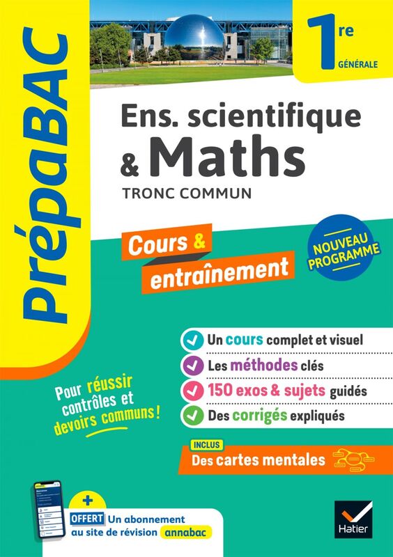 Prépabac Maths & enseignement scientifique (tronc commun) 1re générale nouveau programme de Première