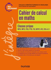 Cahier de calcul en maths Classes prépas