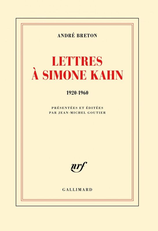 Lettres à Simone Kahn (1920-1960)