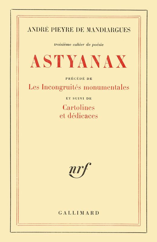 Astyanax / Cartolines et dédicaces / Les Incongruités monumentales