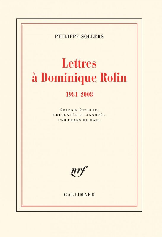 Lettres à Dominique Rolin (1981-2008)