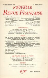 La Nouvelle Nouvelle Revue Française N' 60 (Décembre 1957)