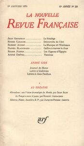 La Nouvelle Revue Française N° 205 (Janvier 1970)