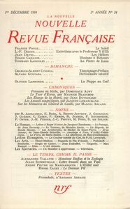 La Nouvelle Nouvelle Revue Française N' 24 (Décembre 1954)