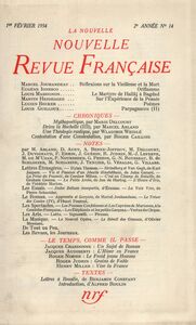 La Nouvelle Nouvelle Revue Française N' 14 (Février 1954)