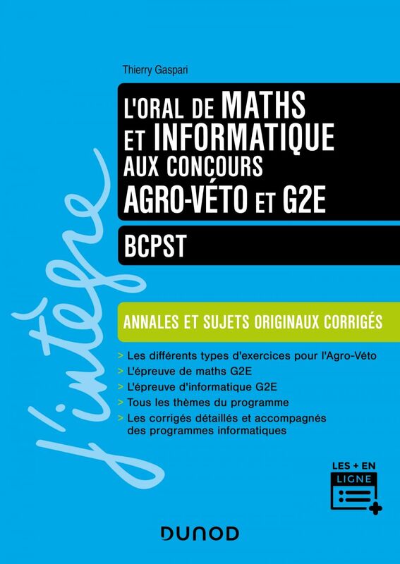 L'oral de Maths Informatique aux concours Agro-Véto et G2E BCPST