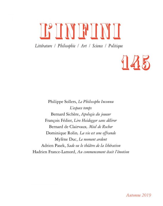 L'Infini N° 145