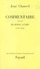 Commentaire (3) De Berne à Paris : 1952-1962