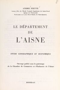 Le département de l'Aisne Étude géographique et économique