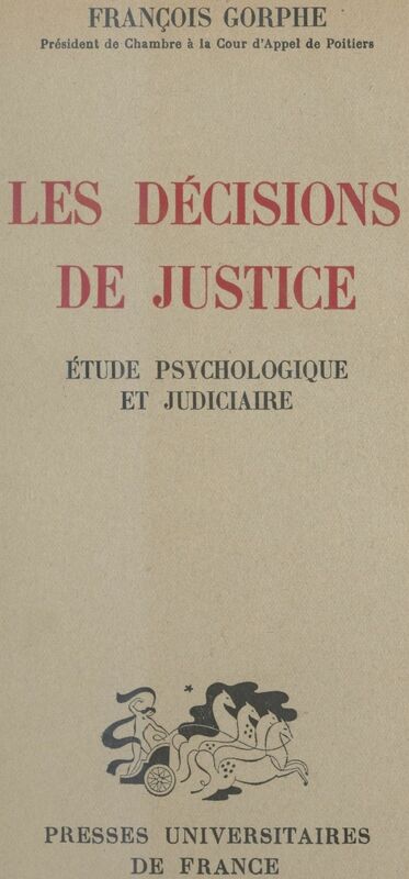 Les décisions de justice Étude psychologique et judiciaire