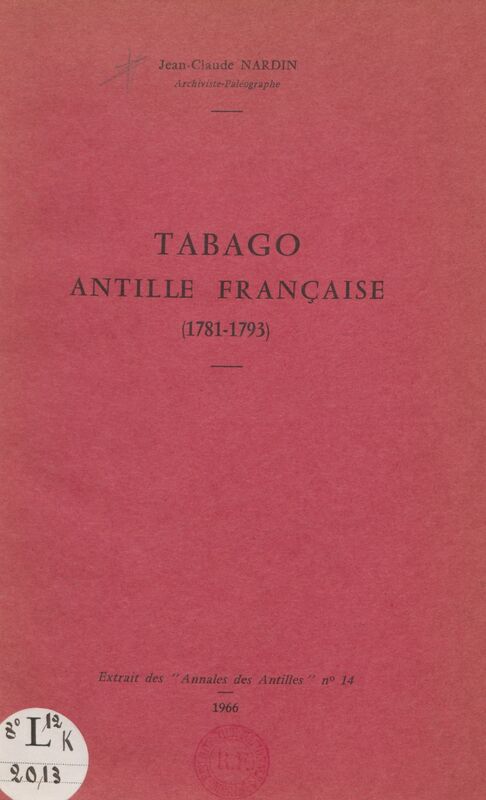 Tabago, Antille française (1781-1793)