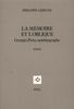 La Mémoire et l'Oblique Georges Perec autobiographe