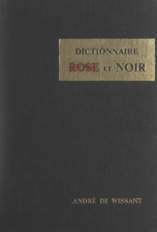 Dictionnaire rose et noir