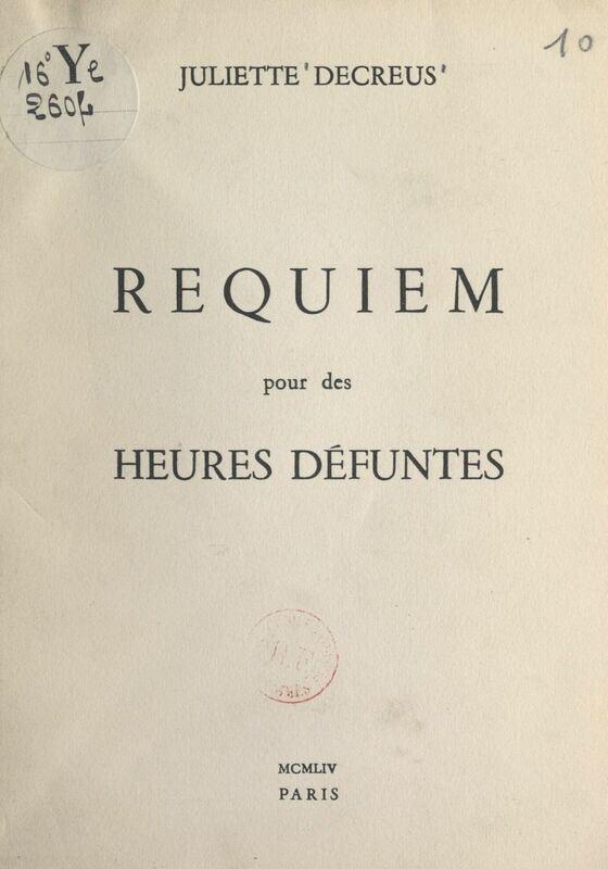 Requiem pour des heures défuntes